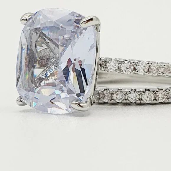 🔥Engagement Radiant Cut CZ Thin Romantic Wedding Ring Set for Women, K969